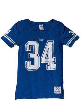 Pink by Victoria's Secret Detroit Lions "Motor City Football" V-Neck T-Shirt XS